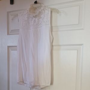 New York & Company Ivory Lace Top